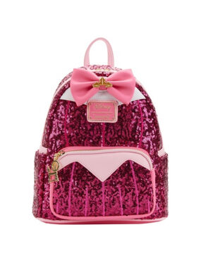 Loungefly Sleeping Beauty Sequin Mini Backpack Disney Princess Aurora Bag Pink